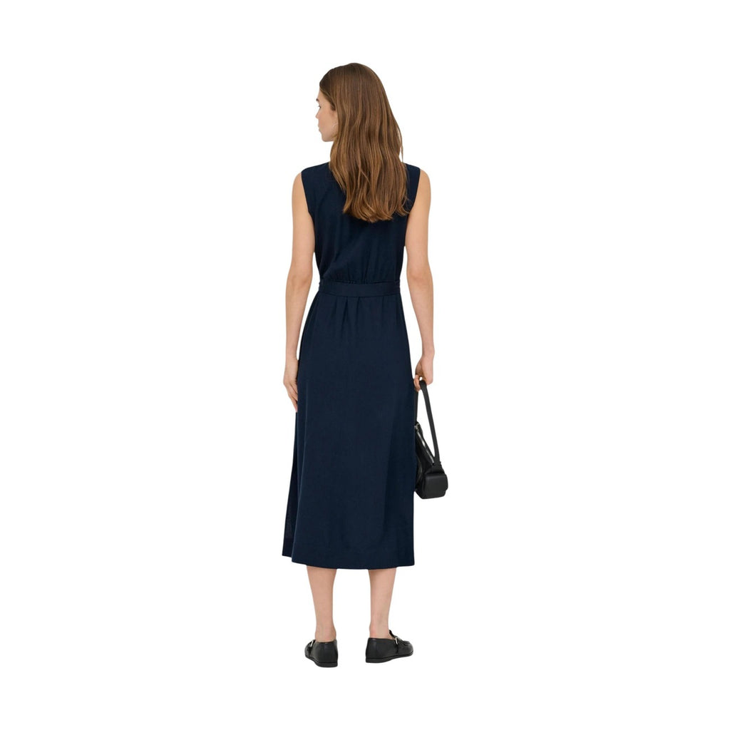 Only Abito Donna Blu Smanicato Lino con Cintura - AbbiMar
