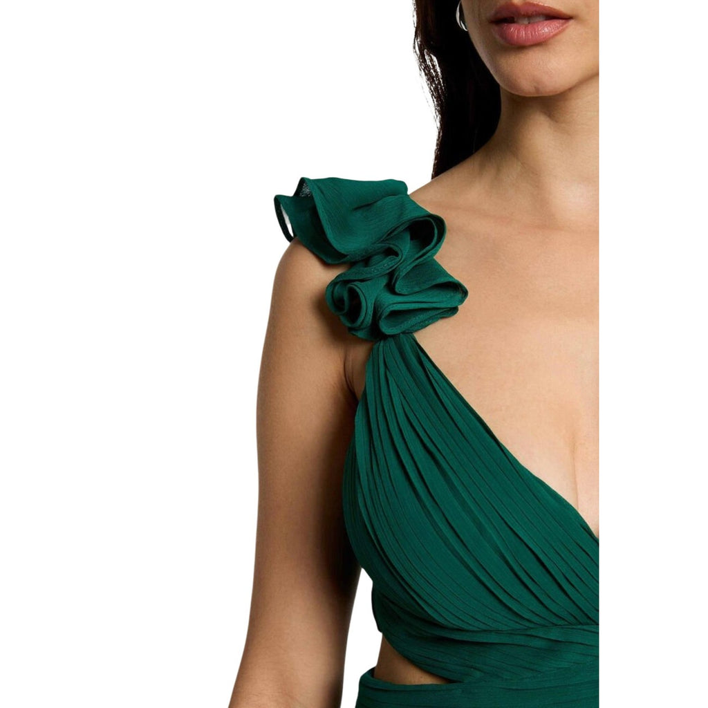 Morgan De Toi Abito Donna Verde Spalline Scollo V Profondo - AbbiMar