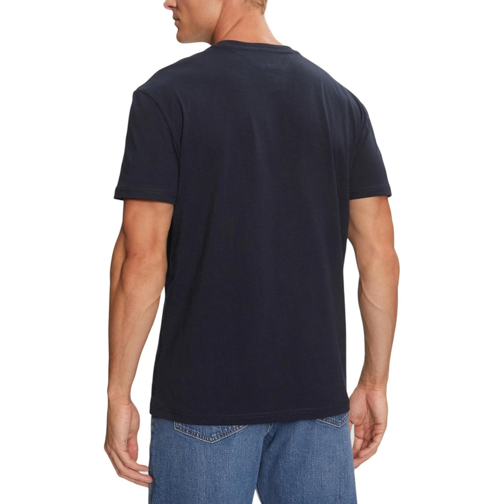 Tommy Hilfiger Jeans T-Shirt Uomo Blu Stampa Cotone Organico - AbbiMar