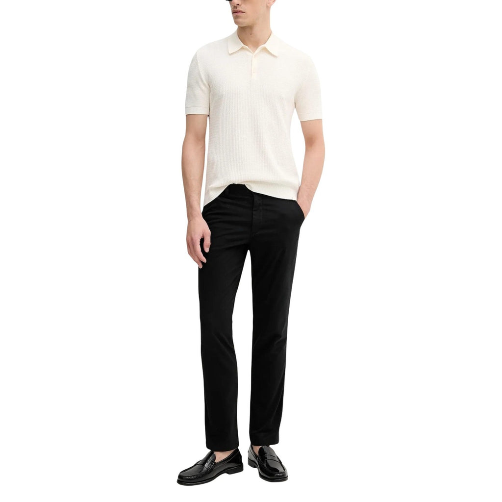 Calvin Klein Jeans Pantaloni Uomo Nero Cotone Zip Tasche - AbbiMar