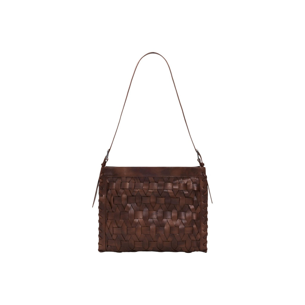 Desigual Borsa Donna Marrone Poliestere Cerniera Grande - AbbiMar