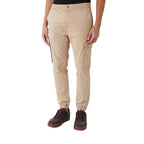Calvin Klein Jeans Pantaloni Uomo Beige Cotone Zip Tasche Laterali - AbbiMar