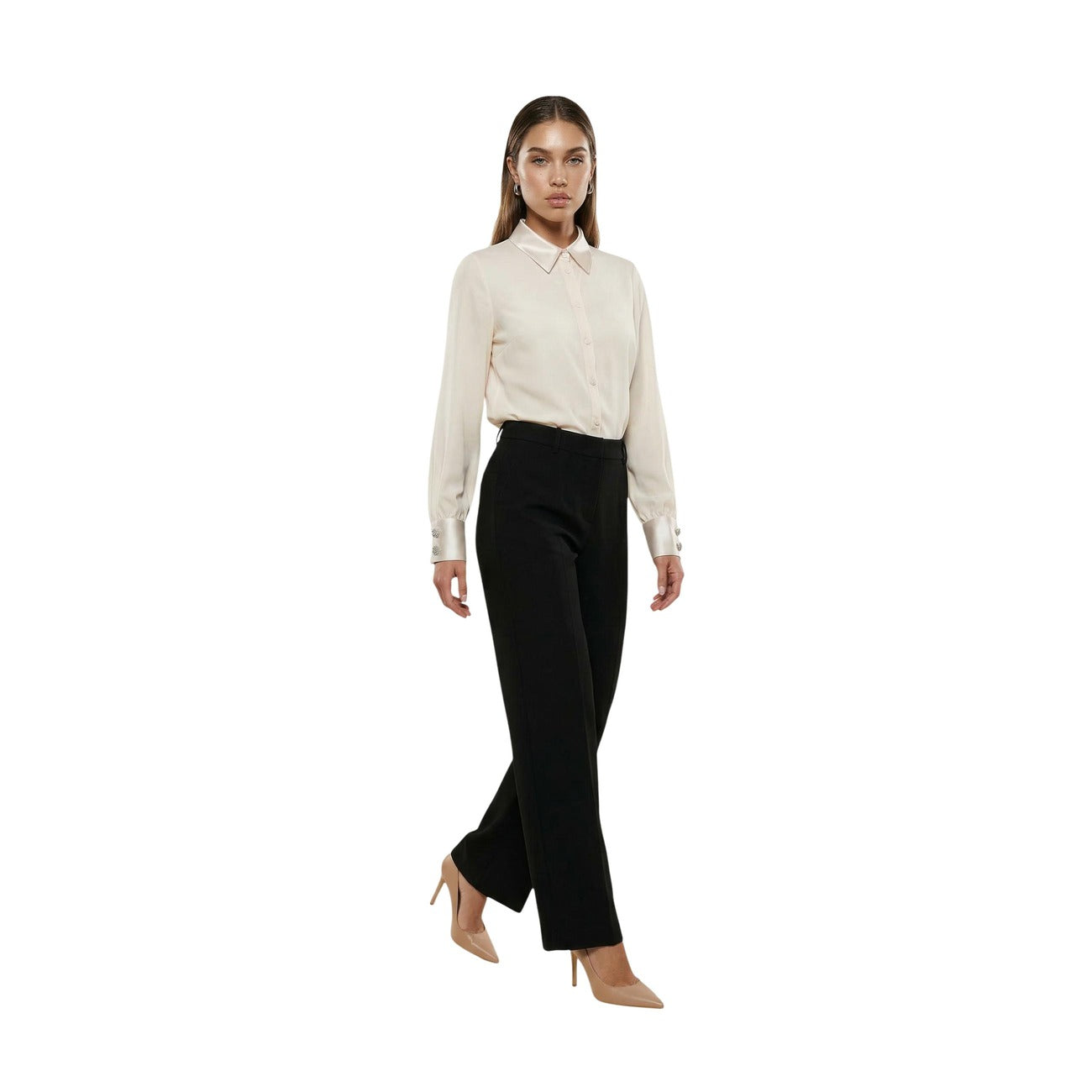 Artigli Camicia Donna Beige Maniche Lunghe Made in Italy - AbbiMar