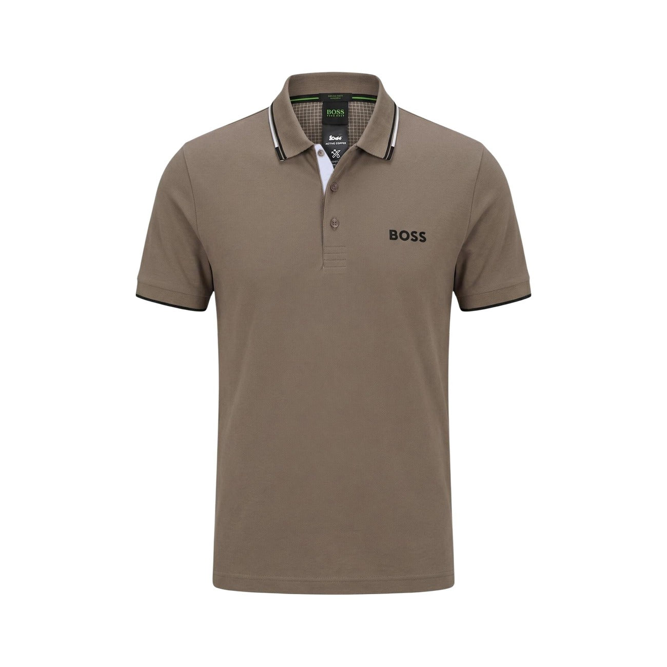 Boss Polo Uomo Beige Cotone Maniche Corte - AbbiMar