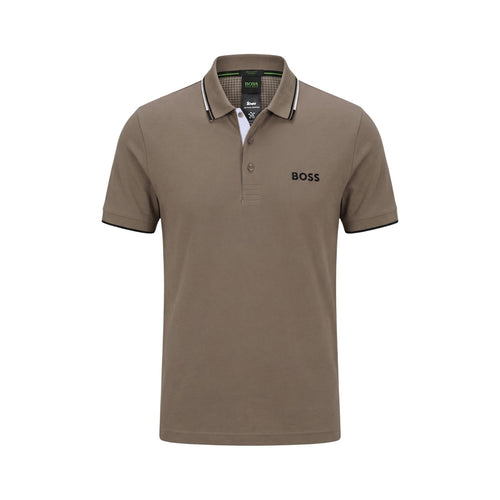 Boss Polo Uomo Beige Cotone Maniche Corte - AbbiMar