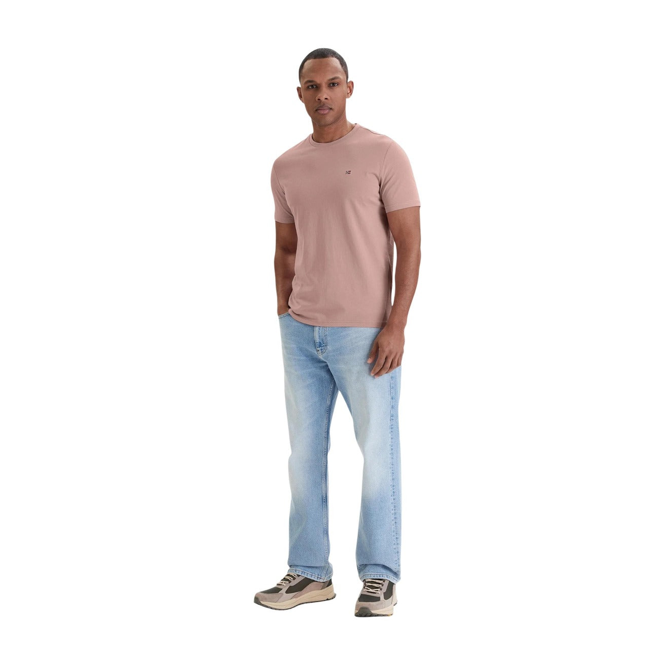 Napapijri T-Shirt Uomo Rosa Cotone Maniche Corte