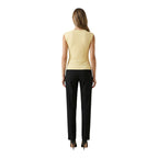 Only Top Donna Giallo Smanicato Scollo Tondo Cotone - AbbiMar