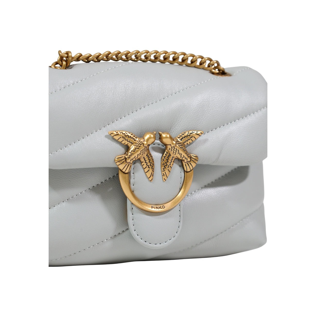 Pinko Borsa Donna Grigio Pelle Gancio Tracolla Mini