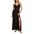 Morgan De Toi Abito Donna Nero Spalline Scollo V - AbbiMar