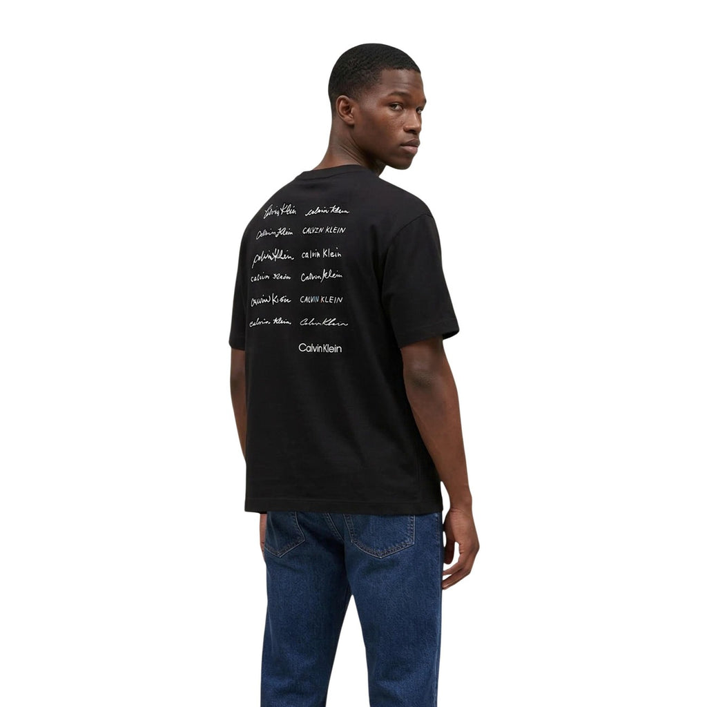 Calvin Klein Jeans T-Shirt Uomo Nero Stampa Grafica - AbbiMar
