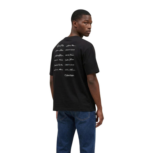 Calvin Klein Jeans T-Shirt Uomo Nero Stampa Grafica - AbbiMar