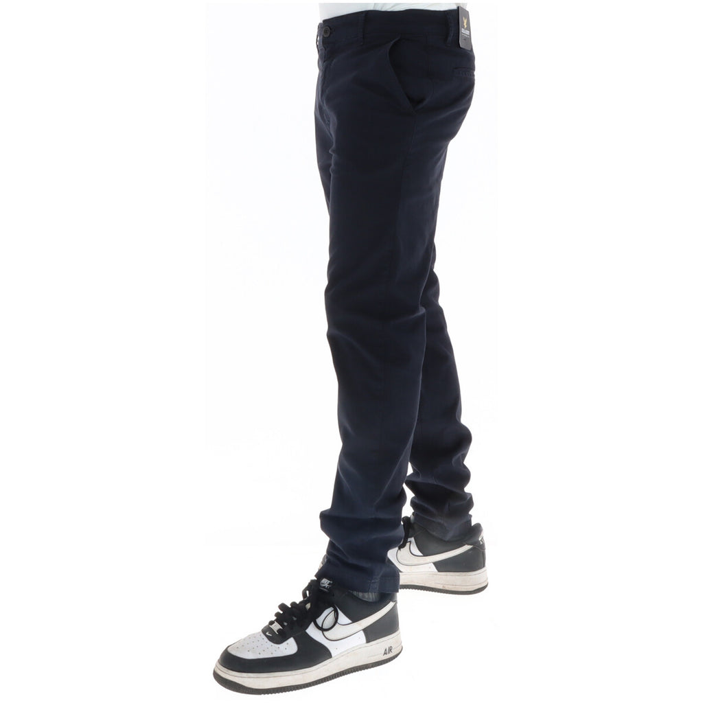 Lyle & Scott Pantaloni Uomo Blu Cotone Zip Tasche - AbbiMar