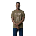 Calvin Klein Jeans T-Shirt Uomo Verde Stampa Maniche Corte - AbbiMar