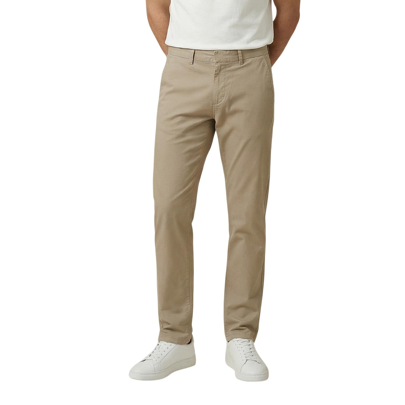 Gant Pantaloni Uomo Blu Cotone Zip Gancio Tasche - AbbiMar