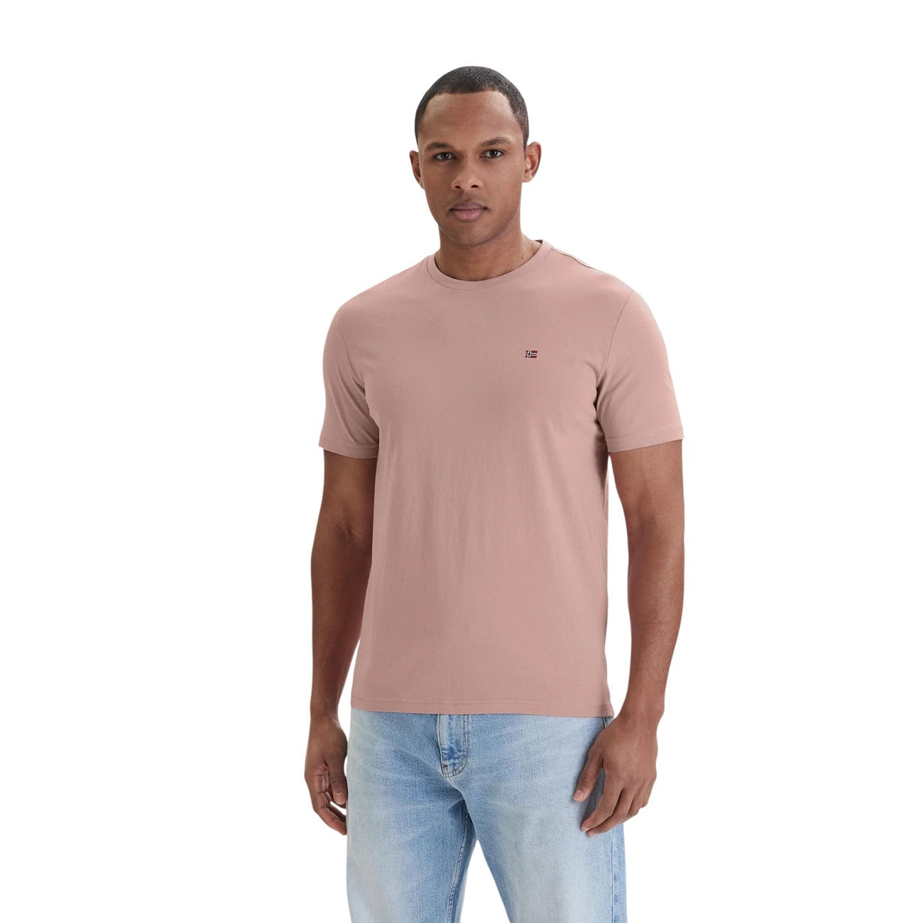 Napapijri T-Shirt Uomo Rosa Cotone Maniche Corte