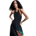 Desigual Abito Donna Nero Floreale Spalline Viscosa - AbbiMar