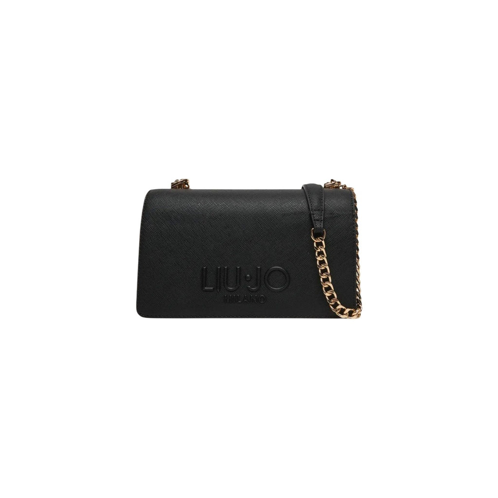 Liu Jo Borsa Donna Nero Poliuretano Zip Bottoni Tasca - AbbiMar