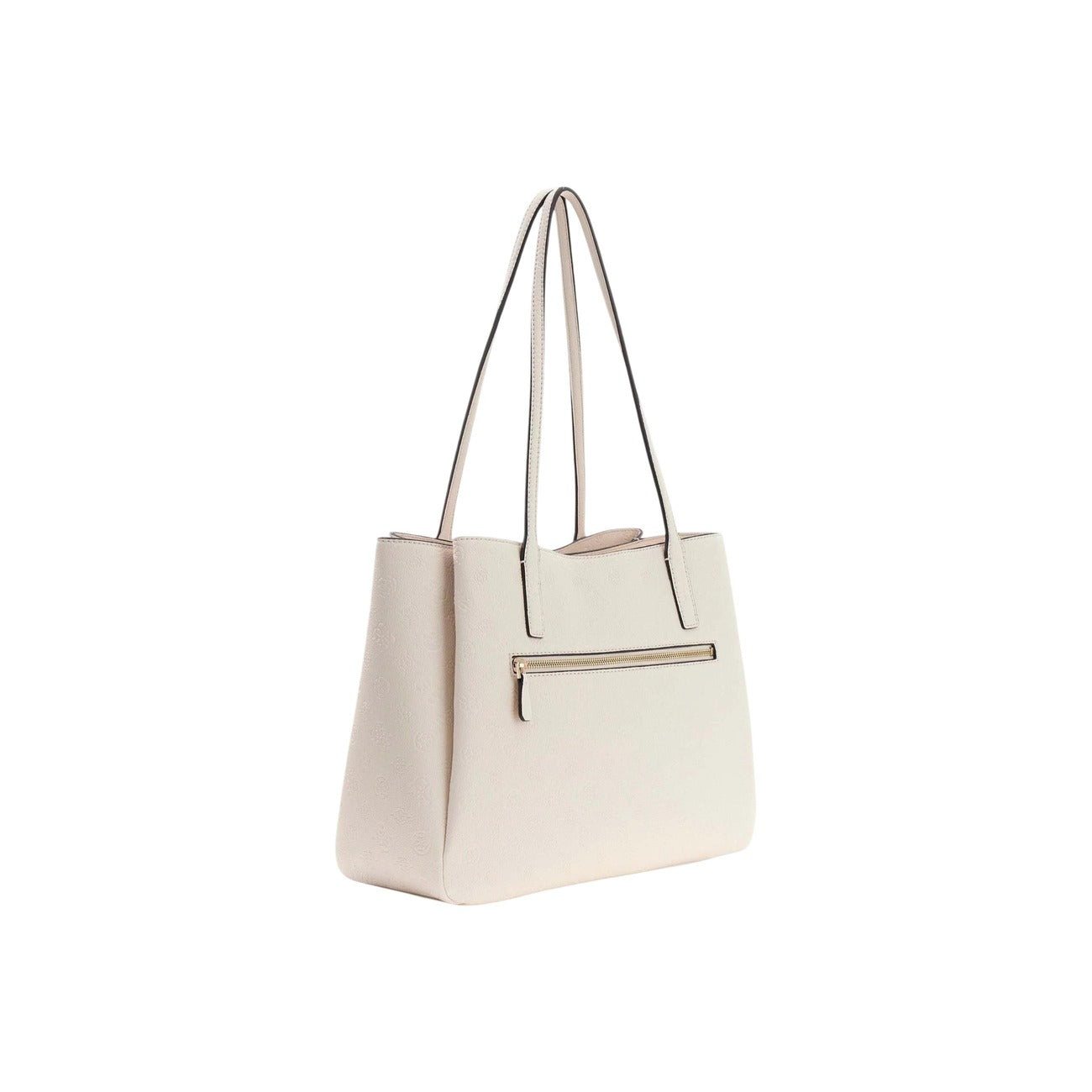 Guess Borsa Donna Bianco Poliuretano Tasche Grande - AbbiMar