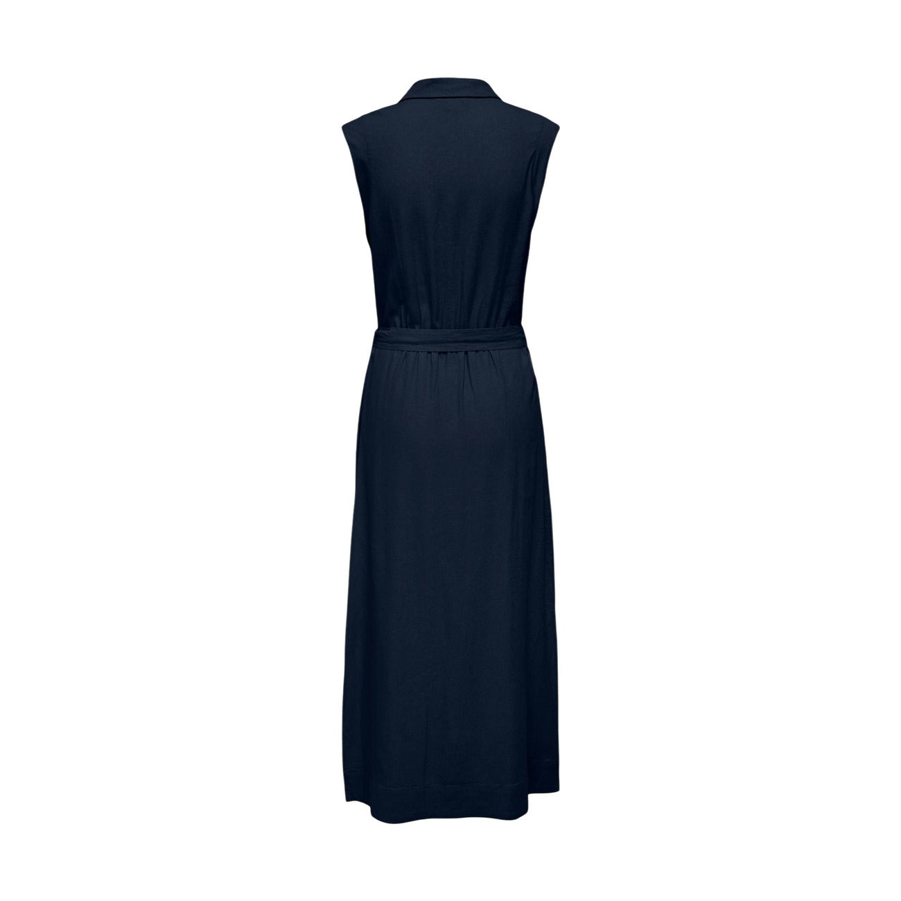 Only Abito Donna Blu Smanicato Lino con Cintura - AbbiMar