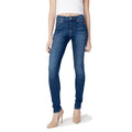 Pepe Jeans Jeans Donna Blu Consumato Zip Bottone Cotone - AbbiMar