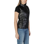 Blauer Gilet Donna Nero Smanicato Scollo Alto Tasche - AbbiMar