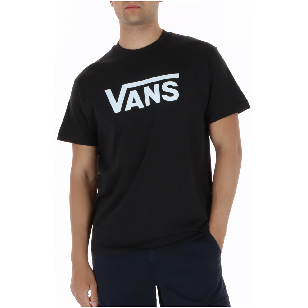 Vans T-Shirt Uomo Nero Stampa Cotone Maniche Corte - AbbiMar