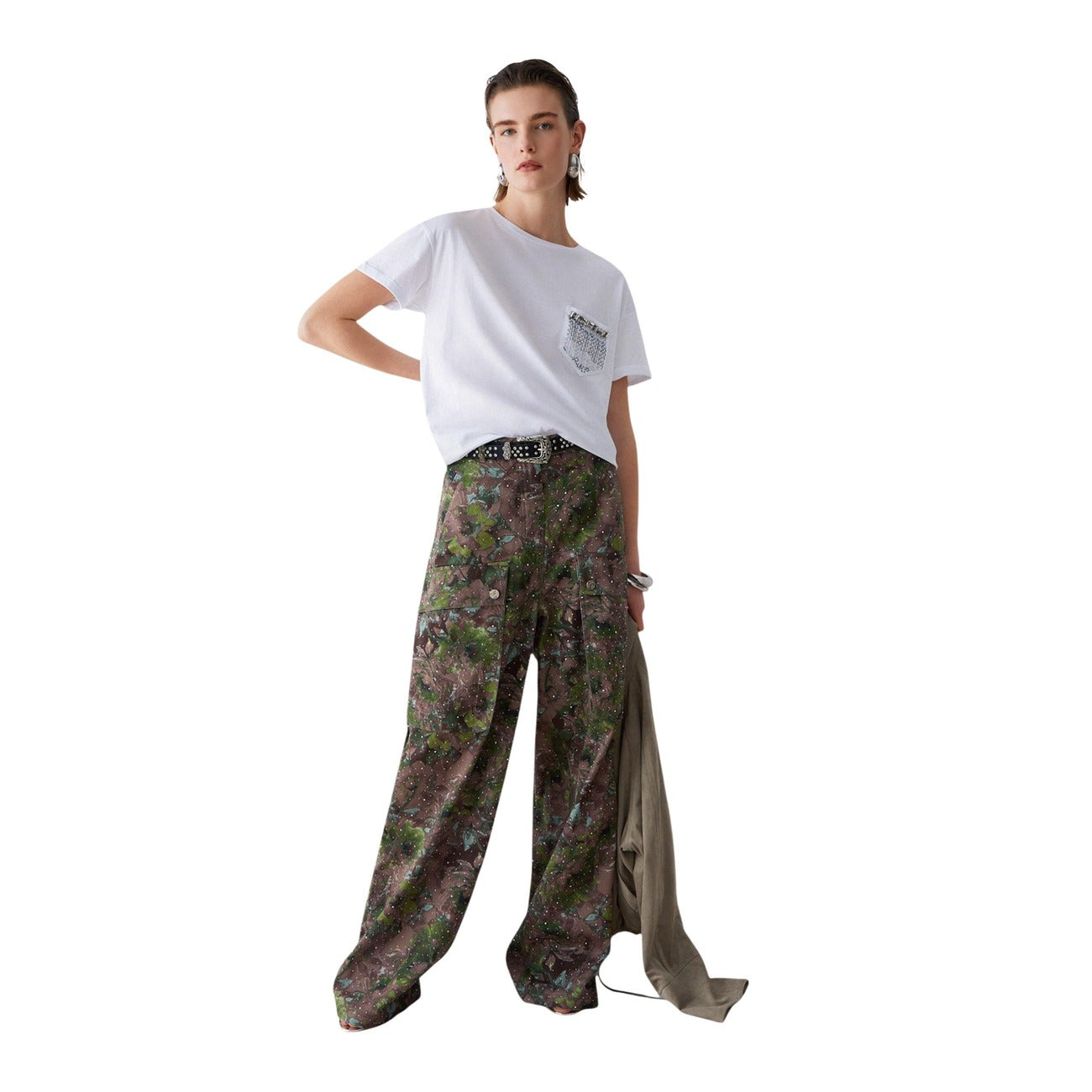 Liu Jo T-Shirt Donna Bianco Cotone Tasca Singola - AbbiMar