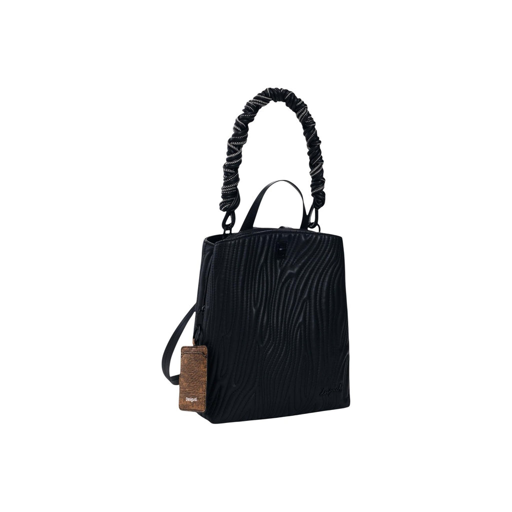 Desigual Borsa Donna Nero Poliuretano Cerniera Tasca - AbbiMar