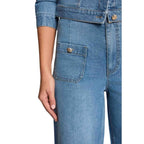 Morgan De Toi Jeans Donna Azzurro Cotone Organico Zip Bottone - AbbiMar