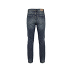 Antony Morato Jeans Uomo Blu Cotone Elastan Zip Bottone - AbbiMar