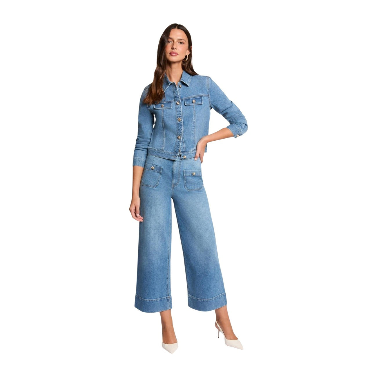 Morgan De Toi Jeans Donna Azzurro Cotone Organico Zip Bottone - AbbiMar