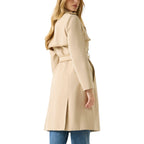 Guess Giacca Donna Beige Bavero con Cintura Maniche Lunghe - AbbiMar