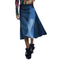 Desigual Gonna Donna Blu Cotone Cerniera Tasche - AbbiMar