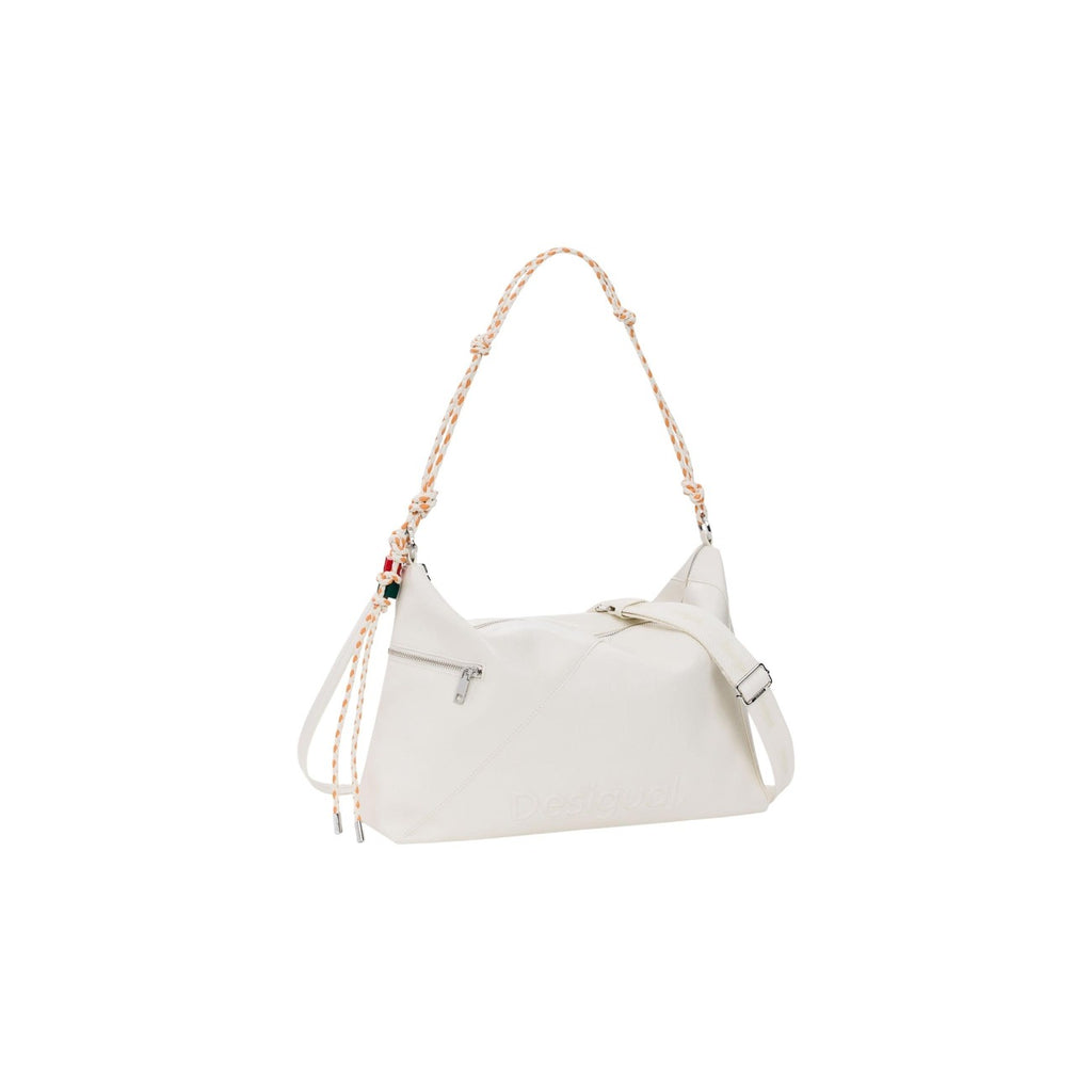 Desigual Borsa Donna Beige Poliestere Cerniera Tracolla Grande - AbbiMar
