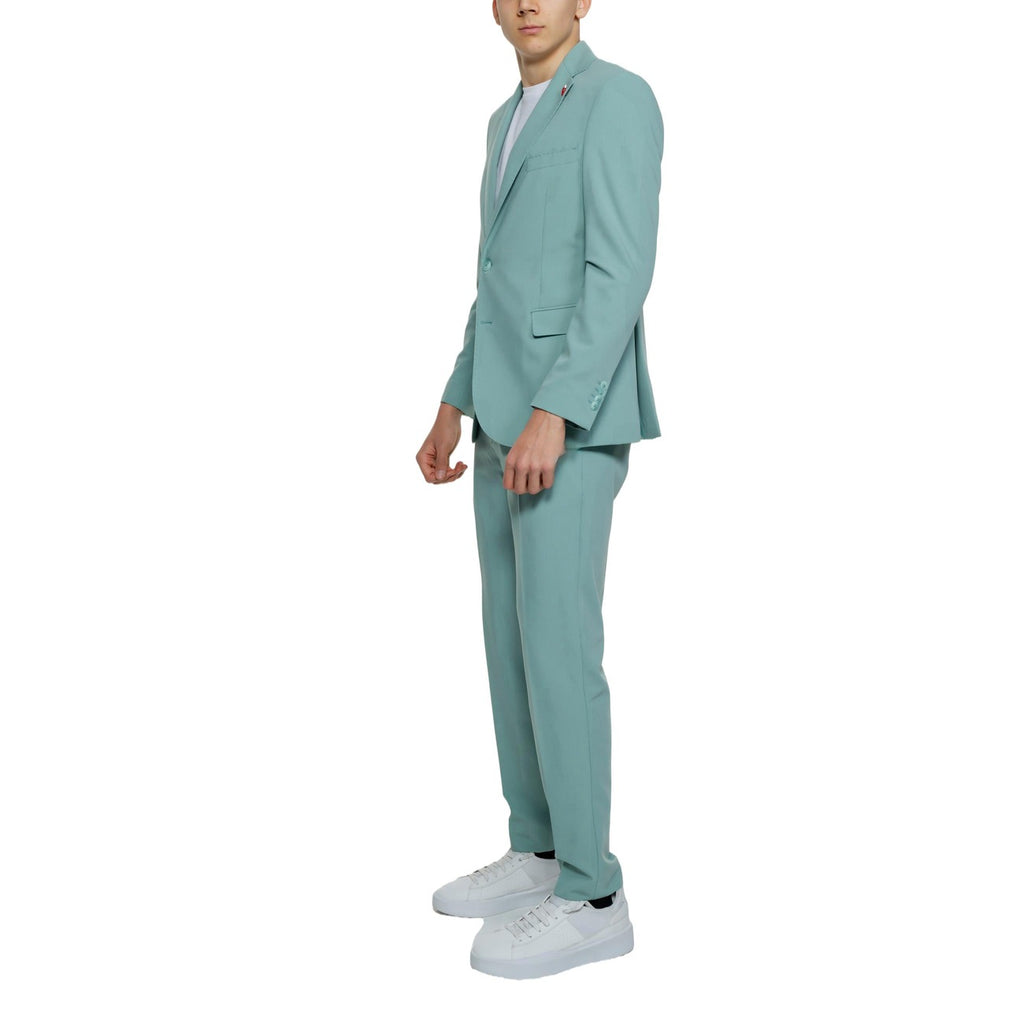 Mulish Abito Uomo Verde Zip Bavero Made in Italy - AbbiMar