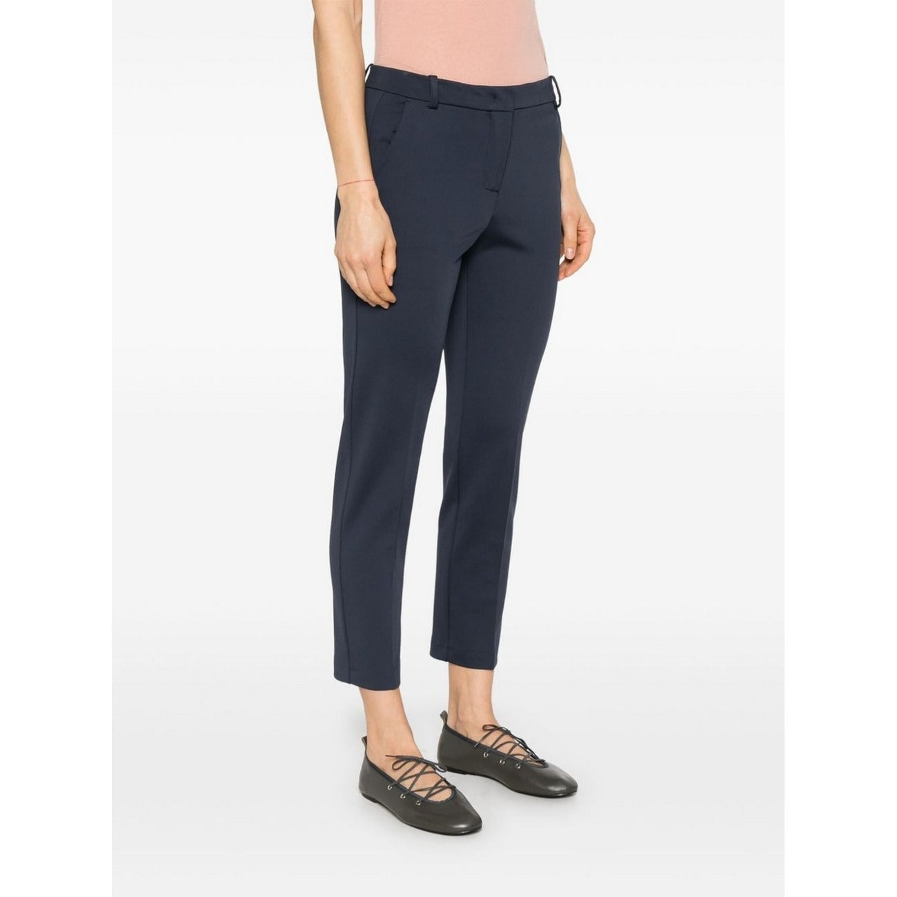 Pinko Pantaloni Donna Blu Viscosa Nylon Elastan
