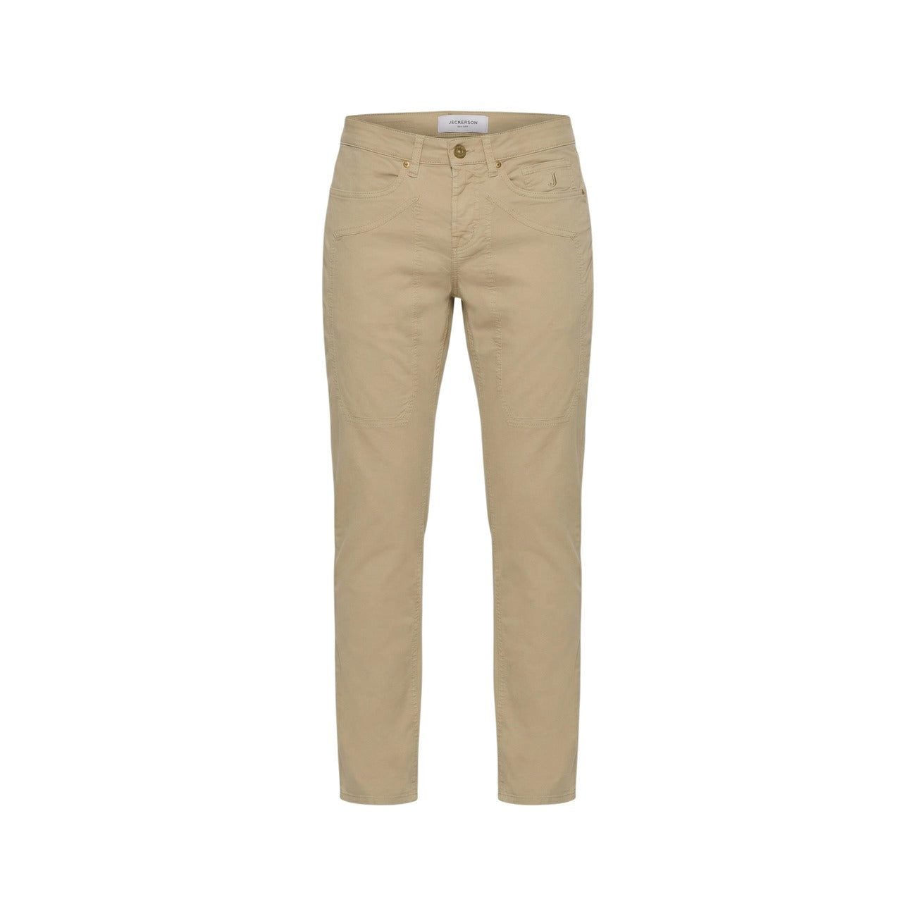 Jeckerson Pantaloni Uomo Beige Ciniglia Zip Tasche - AbbiMar