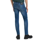 Replay Jeans Uomo Blu Cotone Poliestere Elastan Zip Bottone - AbbiMar