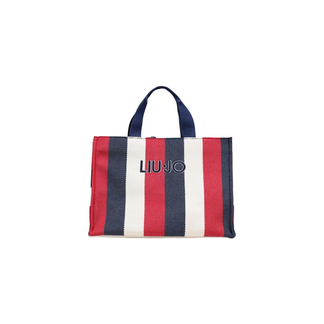 Liu Jo Borsa Donna Blu Righe Cotone Tasca Interna - AbbiMar