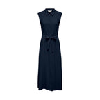 Only Abito Donna Blu Smanicato Lino con Cintura - AbbiMar