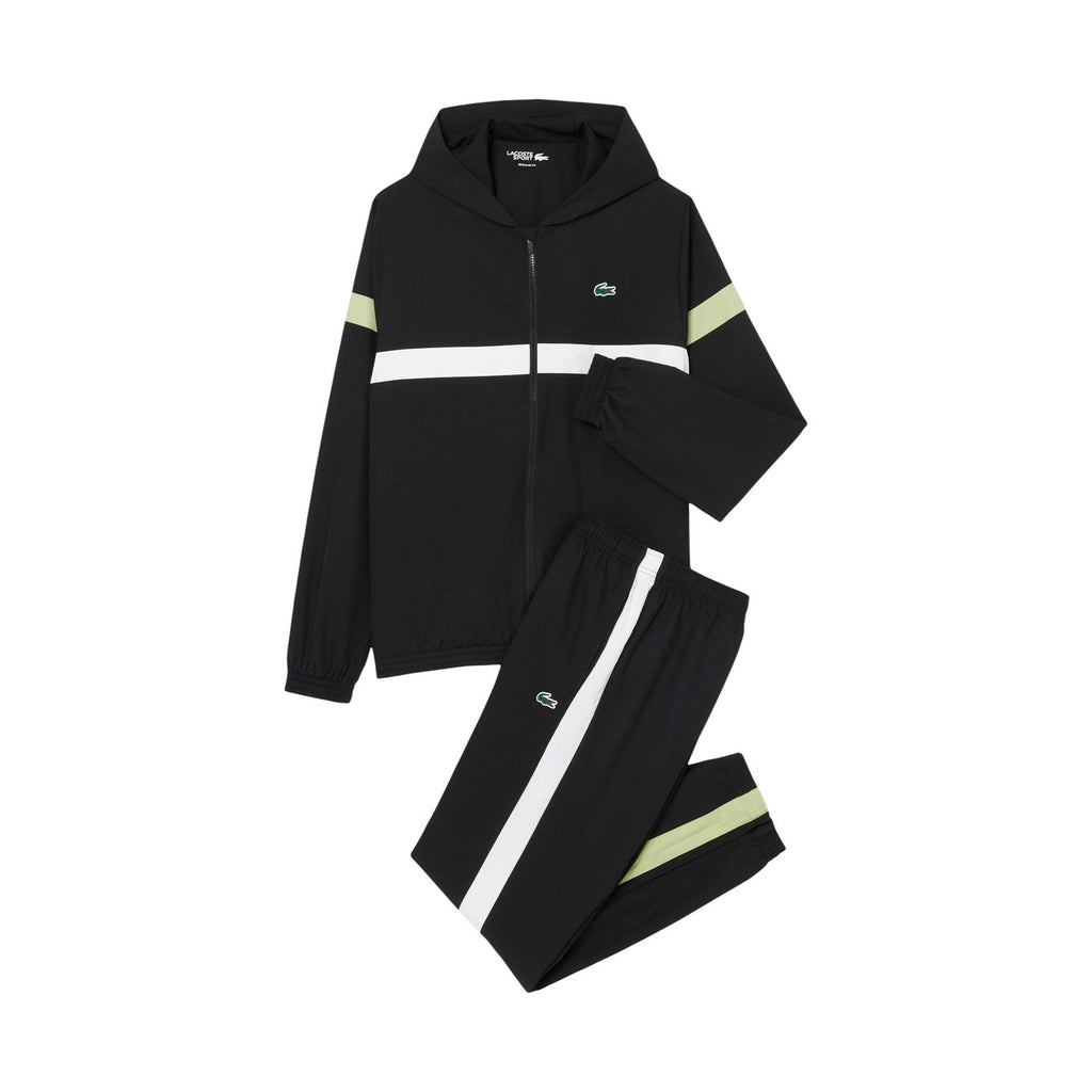 Lacoste Tuta Uomo Nero Cappuccio Cerniera Tasche - AbbiMar