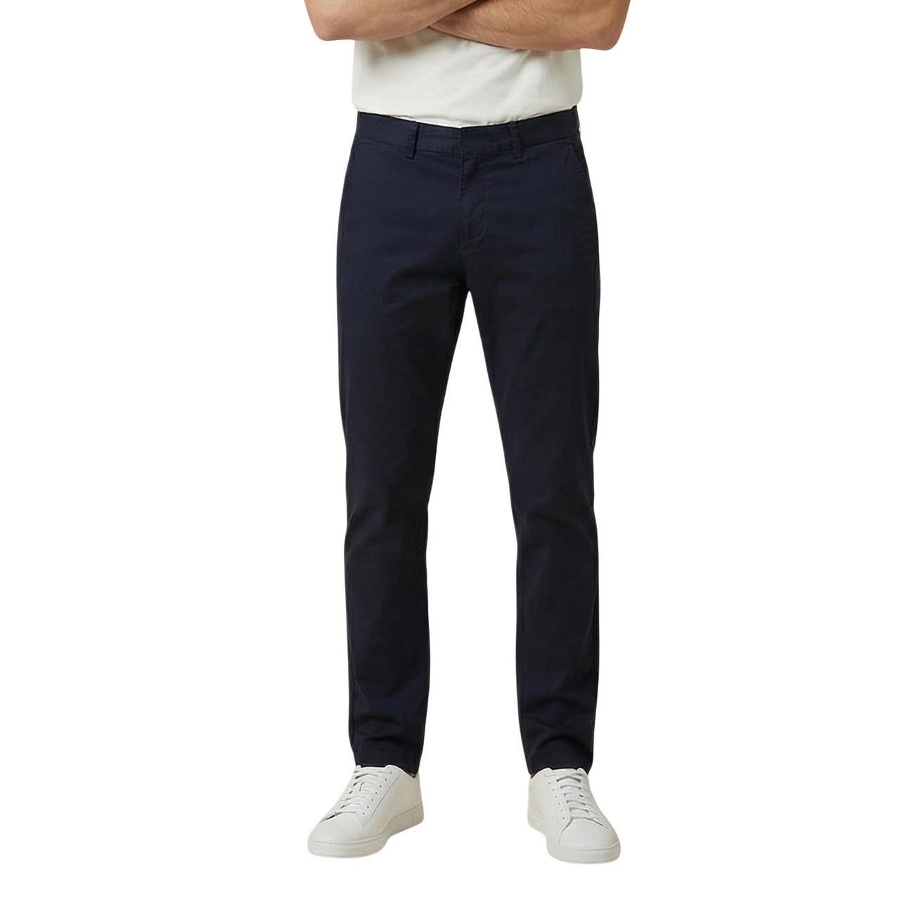 Gant Pantaloni Uomo Blu Cotone Zip Gancio Tasche - AbbiMar