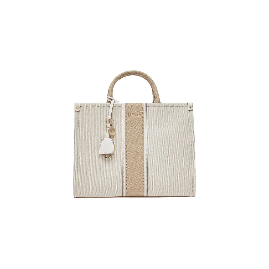 Liu Jo Borsa Donna Beige Cotone Cerniera Grande - AbbiMar