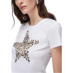 Liu Jo T-Shirt Donna Bianco Cotone Maniche Corte - AbbiMar