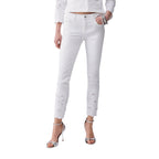 Liu Jo Jeans Donna Bianco Cotone Elastan Zip Bottone - AbbiMar