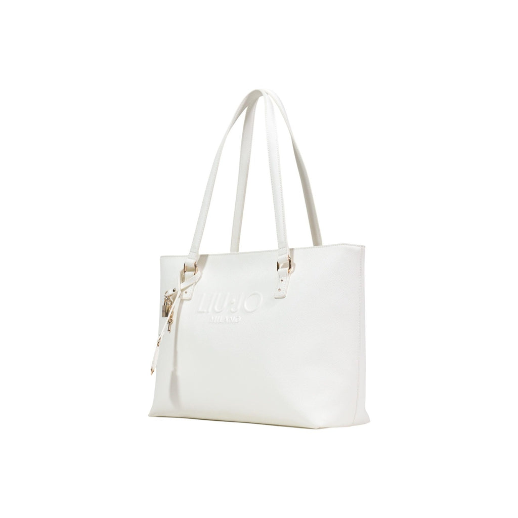 Liu Jo Borsa Donna Beige Poliuretano Tasca Shopper Grande - AbbiMar