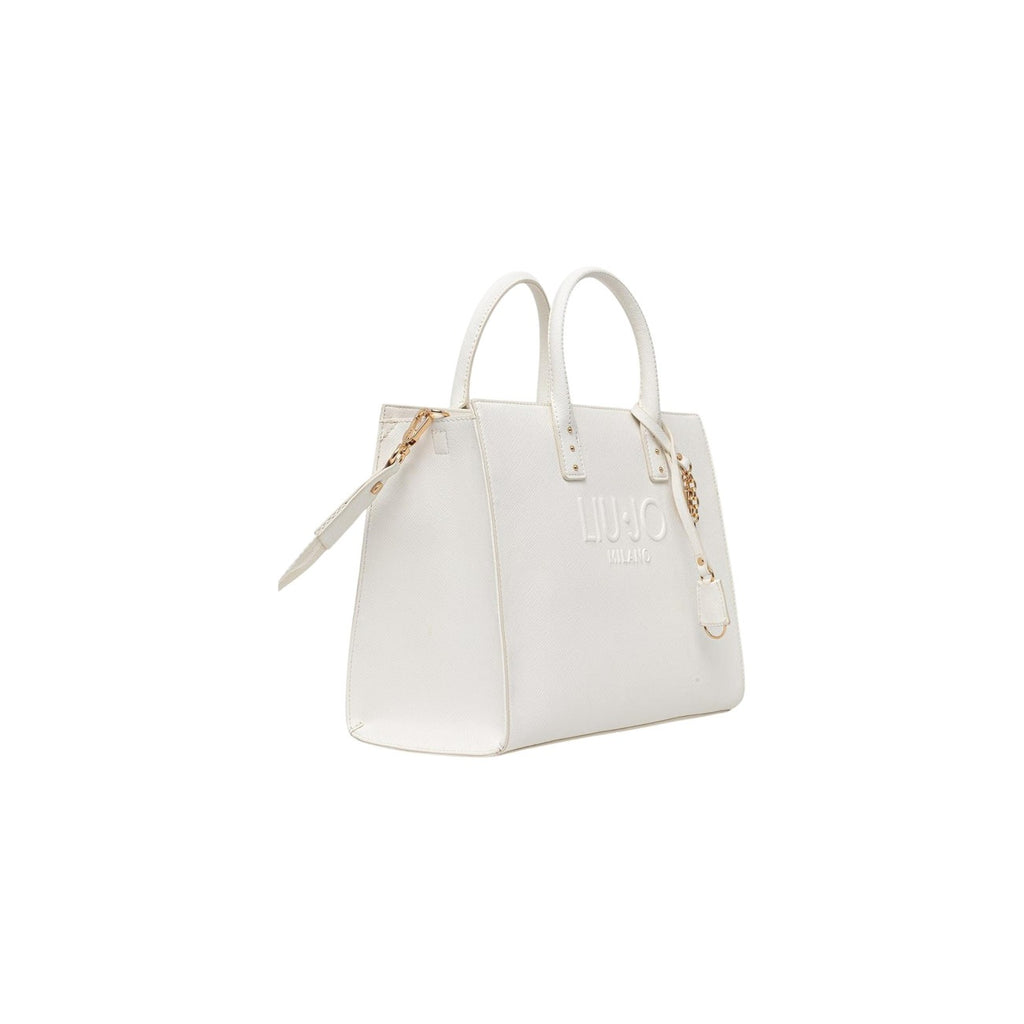Liu Jo Borsa Donna Beige Poliuretano Tasca Interna Shopper - AbbiMar