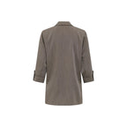 Only Giacca Donna Marrone Maniche 3/4 Bavero Tasche - AbbiMar