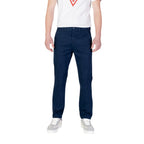 Tommy Hilfiger Jeans Pantaloni Uomo Blu Cotone Zip Tasche - AbbiMar