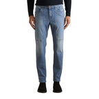 Jeckerson Jeans Uomo Azzurro Cotone Organico Zip Bottone - AbbiMar